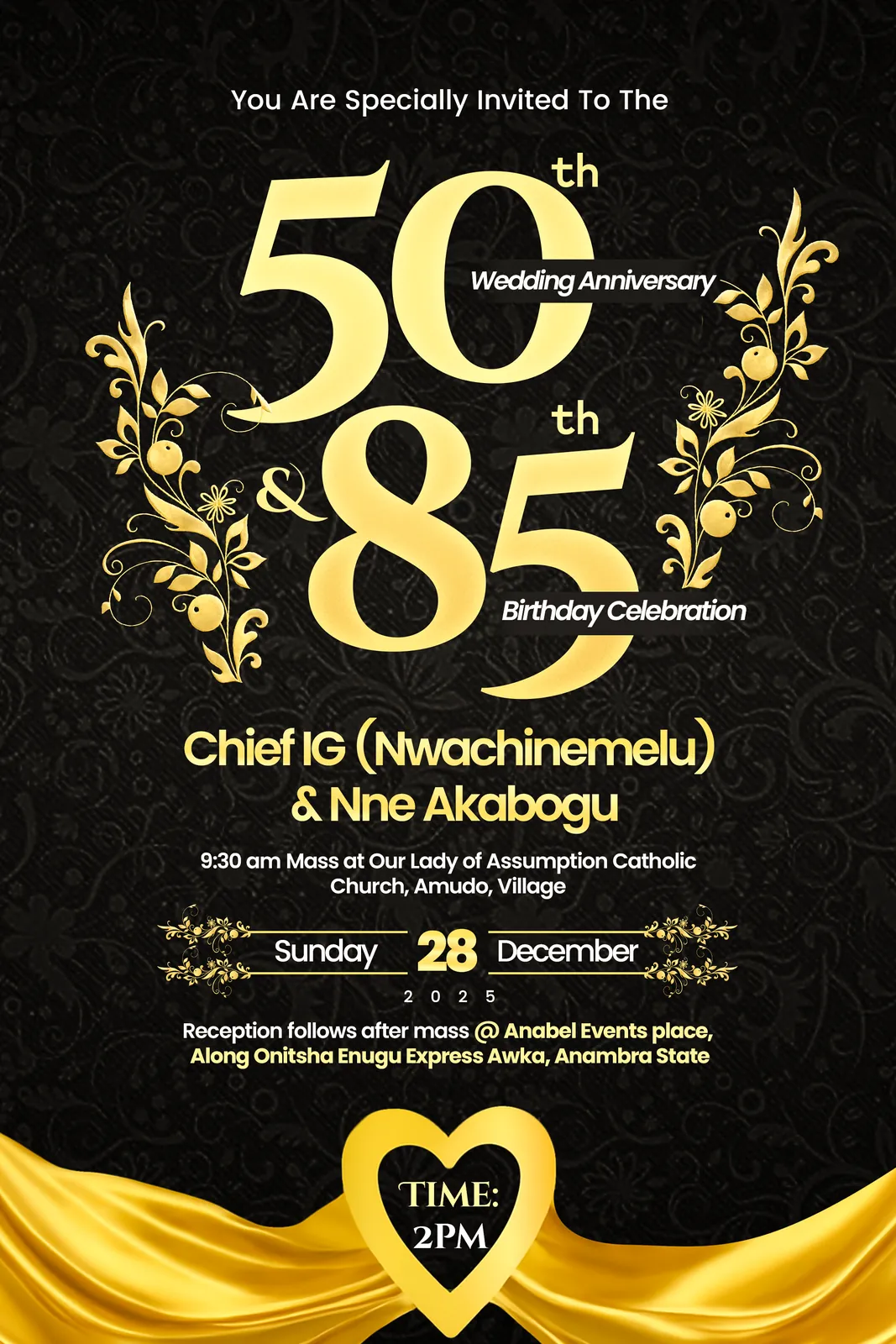 Chief IG & Nne Akabogu Invitation card design