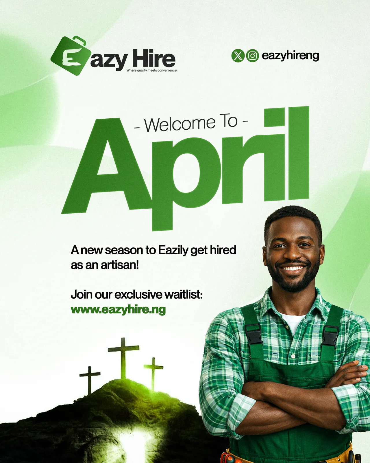 EazyHire April new month flyer