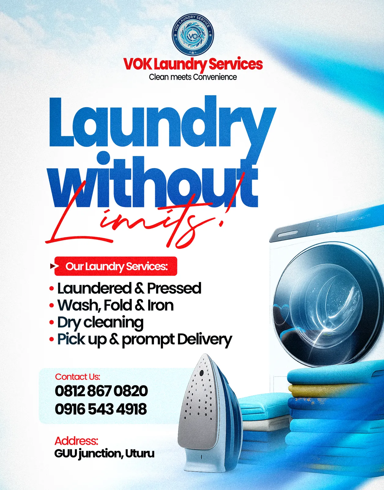 VOK Laundry Services flyerr